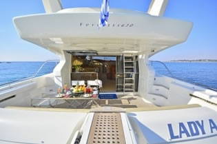 LADY A FERRETTI 65 motor yacht charter Greece